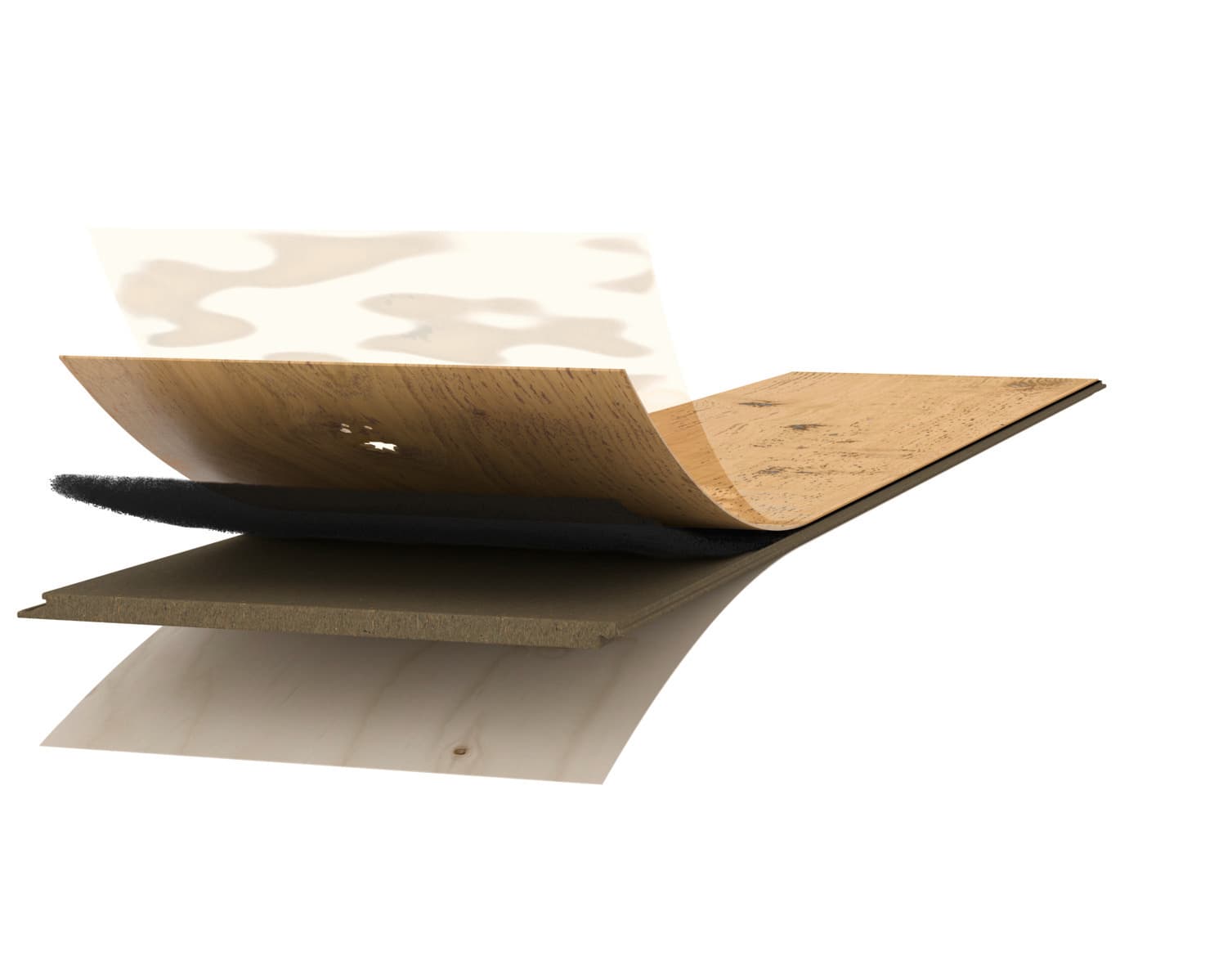 LINDURA wood flooring exploded layer construction